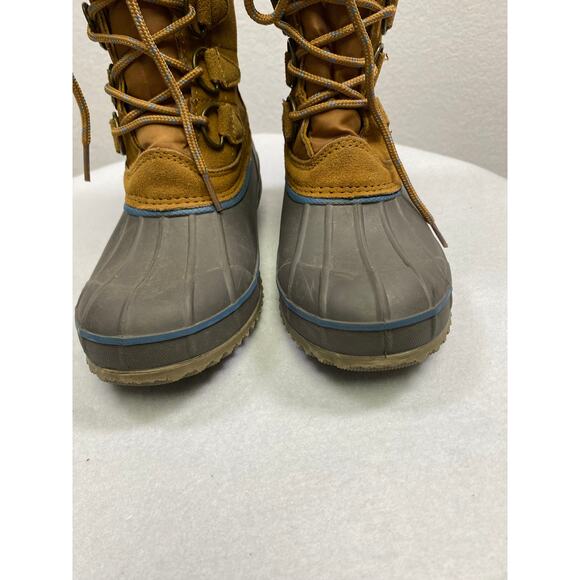 Khumba Woman's Cozy Tall Lace Up Pac Suede Knit Snow Duck Boots- Size 6 - Picture 5 of 7